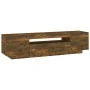 TV cabinet with LED lights smoked oak color 160x35x40 cm by vidaXL, TV Furniture - Ref: Foro24-815726, Price: 119,39 €, Disco...