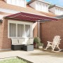 Toldo Retráctil Manual Rojo burdeos 350x250 cm tela