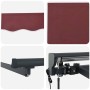 Toldo Retráctil Manual Rojo burdeos 350x250 cm tela