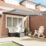 Toldo Retráctil Manual Antracita y Blanco 350x250 cm tela