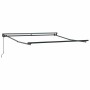Toldo Retráctil Manual Antracita y Blanco 350x250 cm tela