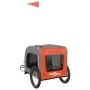 Haustier-Fahrradanhänger, Eisen-Oxford-Gewebe, Orange-Grau von vidaXL, Kinderwagen für Haustiere - Ref: Foro24-93837, Preis: ...