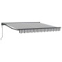 Toldo Retráctil Manual Antracita y 350x250 cm tela