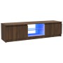 Mueble de TV con luces LED marrón roble 120x30x35,5 cm de vidaXL, Muebles TV - Ref: Foro24-815710, Precio: 81,80 €, Descuento: %