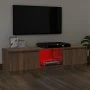 TV-Möbel mit LED-Leuchten, braune Eiche 120x30x35,5 cm von vidaXL, TV-Möbel - Ref: Foro24-815710, Preis: 74,15 €, Rabatt: %