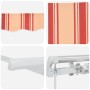 Toldo Rayado amarillo y naranja 3,5 x 2,5 m Poliester y metal