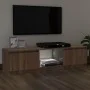 TV stand with LED lights in brown oak color, 120x30x35.5 cm by vidaXL, TV Furniture - Ref: Foro24-815710, Price: 74,15 €, Dis...