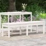 2-Sitzer Gartenbank Kiefer massiv weiß 159,5x44x45 cm von vidaXL, Gartenbänke - Ref: Foro24-824012, Preis: 97,74 €, Rabatt: %