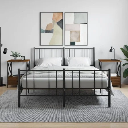 Nachttische, 2 Stück, Eichenbraun, Holzwerkstoff, 50 x 41 x 65 cm von vidaXL, Nachttische - Ref: Foro24-826092, Preis: 87,50 ...
