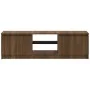 Mueble de TV con luces LED marrón roble 120x30x35,5 cm de vidaXL, Muebles TV - Ref: Foro24-815710, Precio: 74,15 €, Descuento: %