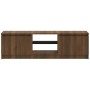 Mueble de TV con luces LED marrón roble 120x30x35,5 cm de vidaXL, Muebles TV - Ref: Foro24-815710, Precio: 81,80 €, Descuento: %