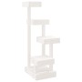 Árbol para gatos madera maciza de pino blanco 45,5x49x103 cm