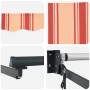 Toldo Rayado amarillo y naranja 3,5 x 2,5 m Poliester y metal