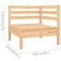 Solid pine wood corner sofa for garden by vidaXL, Garden sets - Ref: Foro24-806567, Price: 71,52 €, Discount: %