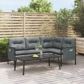 Garten-Ecksofa aus Stahl und anthrazitgrauem Textilene von vidaXL, Gartensets - Ref: Foro24-362811, Preis: 236,82 €, Rabatt: %