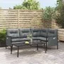 Garten-Ecksofa aus Stahl und anthrazitgrauem Textilene von vidaXL, Gartensets - Ref: Foro24-362811, Preis: 236,82 €, Rabatt: %