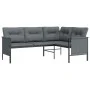 Garten-Ecksofa aus Stahl und anthrazitgrauem Textilene von vidaXL, Gartensets - Ref: Foro24-362811, Preis: 236,82 €, Rabatt: %