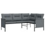 Steel and anthracite gray textilene garden corner sofa by vidaXL, Garden sets - Ref: Foro24-362811, Price: 243,13 €, Discount: %