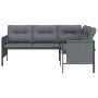 Steel and anthracite gray textilene garden corner sofa by vidaXL, Garden sets - Ref: Foro24-362811, Price: 243,13 €, Discount: %