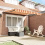 Toldo Retráctil Manual Amarillo y Naranja 350x250 cm tela