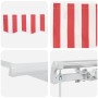 Toldo Retráctil Manual red and white 350 x 250 cm tela