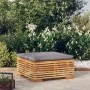 Garden stool with dark gray cushion solid teak wood by vidaXL, Modular outdoor sofas - Ref: Foro24-319161, Price: 118,19 €, D...