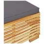 Garden stool with dark gray cushion solid teak wood by vidaXL, Modular outdoor sofas - Ref: Foro24-319161, Price: 118,19 €, D...