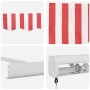 Toldo Retráctil Rojo y 350 x 250 cm Tela y Metal