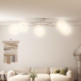 Lámpara de techo con pantallas de alambre 5 bombillas LED G9