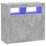 Concrete gray sideboard with LED lights 80x35x75 cm by vidaXL, Sideboards - Ref: Foro24-804332, Price: 74,91 €, Discount: %