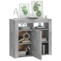 Concrete gray sideboard with LED lights 80x35x75 cm by vidaXL, Sideboards - Ref: Foro24-804332, Price: 75,87 €, Discount: %