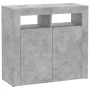 Concrete gray sideboard with LED lights 80x35x75 cm by vidaXL, Sideboards - Ref: Foro24-804332, Price: 74,91 €, Discount: %