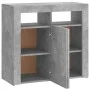 Concrete gray sideboard with LED lights 80x35x75 cm by vidaXL, Sideboards - Ref: Foro24-804332, Price: 74,91 €, Discount: %