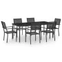 7-piece steel garden dining set by vidaXL, Garden sets - Ref: Foro24-3073518, Price: 466,85 €, Discount: %