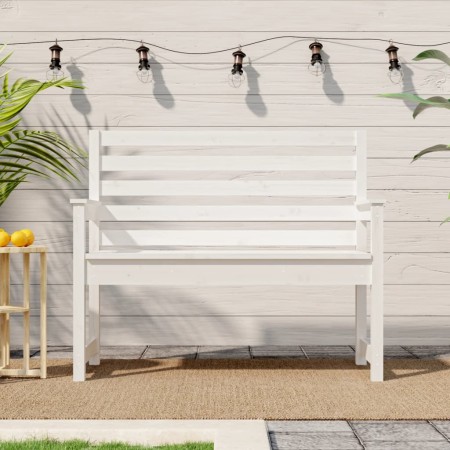 Gartenbank aus massivem weißem Kiefernholz 109x48x91,5 cm von vidaXL, Gartenbänke - Ref: Foro24-824061, Preis: 107,00 €, Raba...