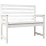 Banco de jardín madera maciza pino blanco 109x48x91,5 cm de vidaXL, Bancos de jardín - Ref: Foro24-824061, Precio: 106,83 €