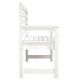 Banco de jardín madera maciza pino blanco 109x48x91,5 cm de vidaXL, Bancos de jardín - Ref: Foro24-824061, Precio: 106,83 €