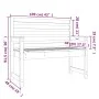 Gartenbank aus massivem weißem Kiefernholz 109x48x91,5 cm von vidaXL, Gartenbänke - Ref: Foro24-824061, Preis: 107,64 €, Raba...