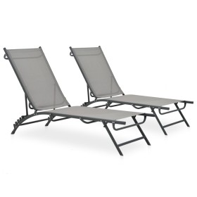 Liegen 2 Einheiten Textilene und Stahl von vidaXL, Liegen - Ref: Foro24-47848, Preis: 152,08 €, Rabatt: %