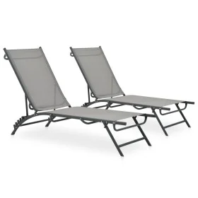 Loungers 2 units textilene and steel by vidaXL, Loungers - Ref: Foro24-47848, Price: 149,50 €, Discount: %