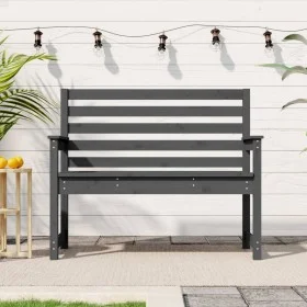 Gartenbank aus massivem grauem Kiefernholz 109x48x91,5 cm von vidaXL, Gartenbänke - Ref: Foro24-824062, Preis: 97,21 €, Rabat...