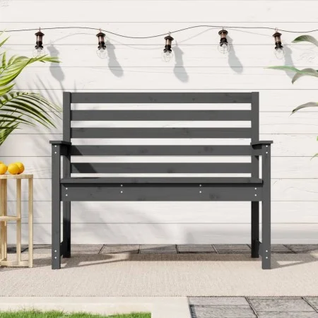 Gartenbank aus massivem grauem Kiefernholz 109x48x91,5 cm von vidaXL, Gartenbänke - Ref: Foro24-824062, Preis: 97,14 €, Rabat...