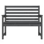 Gartenbank aus massivem grauem Kiefernholz 109x48x91,5 cm von vidaXL, Gartenbänke - Ref: Foro24-824062, Preis: 98,46 €, Rabat...