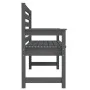 Banco de jardín madera maciza de pino gris 109x48x91,5 cm de vidaXL, Bancos de jardín - Ref: Foro24-824062, Precio: 97,14 €, ...