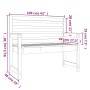 Gartenbank aus massivem grauem Kiefernholz 109x48x91,5 cm von vidaXL, Gartenbänke - Ref: Foro24-824062, Preis: 98,46 €, Rabat...