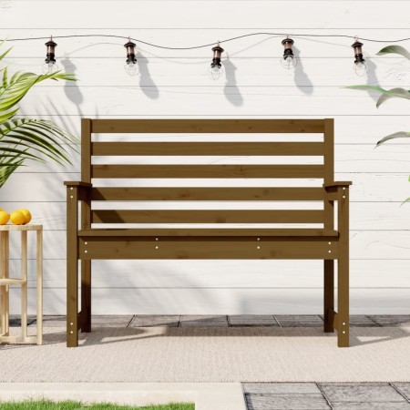 Gartenbank aus massivem Kiefernholz, honigbraun, 109 x 48 x 91,5 cm von vidaXL, Gartenbänke - Ref: Foro24-824063, Preis: 76,5...