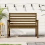 Banco de jardín madera maciza pino marrón miel 109x48x91,5 cm de vidaXL, Bancos de jardín - Ref: Foro24-824063, Precio: 75,64...