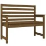 Banco de jardín madera maciza pino marrón miel 109x48x91,5 cm de vidaXL, Bancos de jardín - Ref: Foro24-824063, Precio: 75,64...