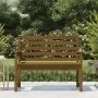 Banco de jardín madera maciza pino marrón miel 109x48x91,5 cm de vidaXL, Bancos de jardín - Ref: Foro24-824063, Precio: 75,64...