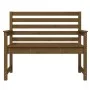 Banco de jardín madera maciza pino marrón miel 109x48x91,5 cm de vidaXL, Bancos de jardín - Ref: Foro24-824063, Precio: 75,64...